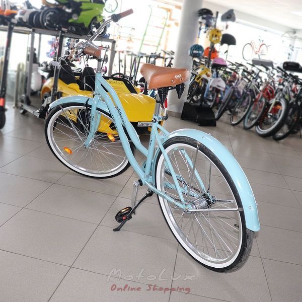 Дорожній велосипед Neuzer California, колеса 26, рама 17, Shimano Nexus, ніжно-голубий