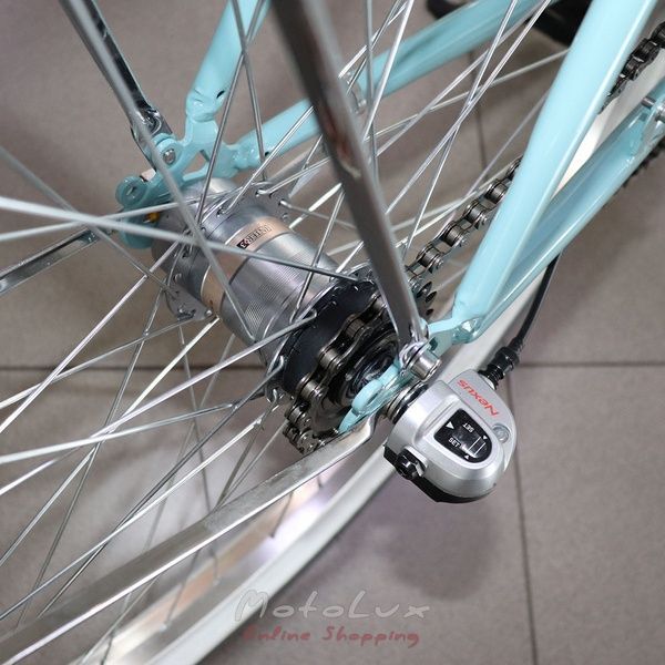 Дорожній велосипед Neuzer California, колеса 26, рама 17, Shimano Nexus, ніжно-голубий