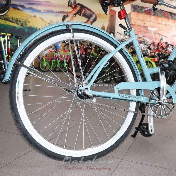 Дорожній велосипед Neuzer California, колеса 26, рама 17, Shimano Nexus, ніжно-голубий