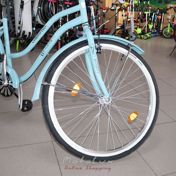 Дорожній велосипед Neuzer California, колеса 26, рама 17, Shimano Nexus, ніжно-голубий