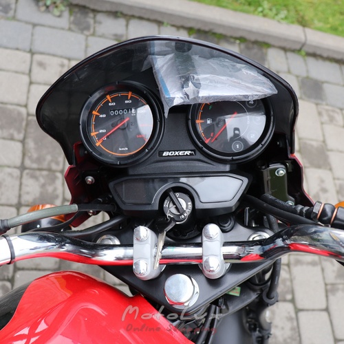 Motocykel Bajaj Boxer BM 150X disk, červený