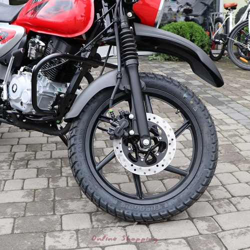 Motocykel Bajaj Boxer BM 150X disk, červený