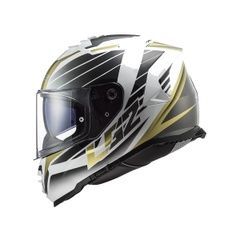 Мотошлем LS2 FF800 Storm Nerve, размер XXL, белый с золотым