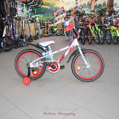 Detský bicykel Formula 18 Stormer, rám 9, silver n red, 2021