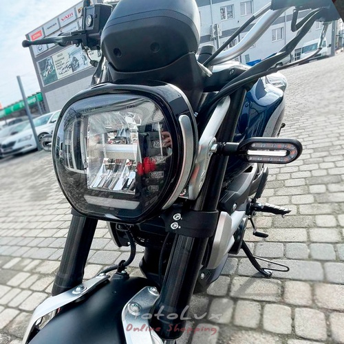 Loncin LX250 12C, Voge AC4 motorcycle, black with blue