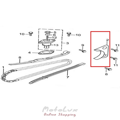 Plate clamp for the Hunter Cobra 125 motorcycle