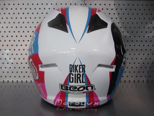 Beon B500 white\pink\blue helmet