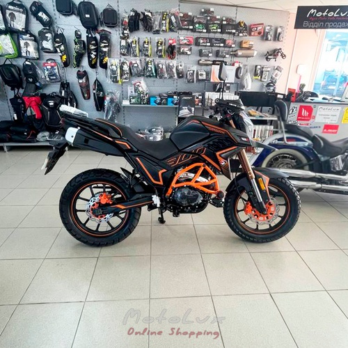 SPARK SP300T 2 motorcycle, black with orange