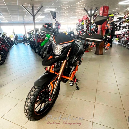 SPARK SP300T 2 motorcycle, black with orange