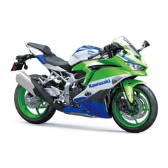 Спортивный мотоцикл Kawasaki Ninja ZX 4RR, зеленый с белым и синим, 2024