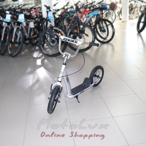 Scooter iTrike SR 2 047 G, teenager, manual brake, gray