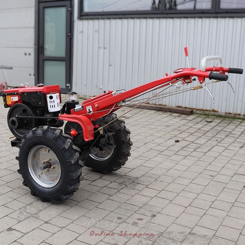 Dieselový dvojkolesový malotraktor Kentavr МB 1080 D-8, 8 HP red + fréza