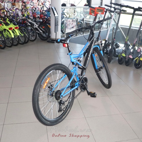 Azimut Scorpion GFRD mountain bike, 26 kerék, 17 váz, fekete kékkel