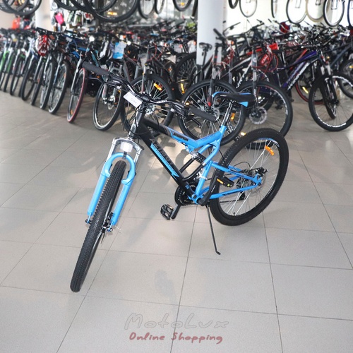 Azimut Scorpion GFRD mountain bike, 26 kerék, 17 váz, fekete kékkel