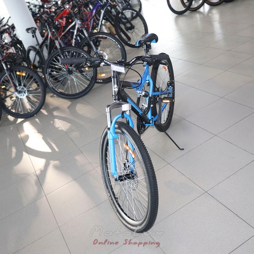 Horský bicykel Azimut Scorpion GFRD, 26 kolies, 17 rám, čierna s modrou