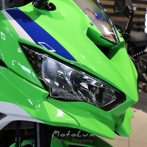 Sport motorkerékpár Kawasaki Ninja ZX 4RR, zöld fehérrel és kékkel, 2024