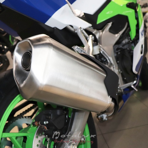 Sport motorkerékpár Kawasaki Ninja ZX 4RR, zöld fehérrel és kékkel, 2024