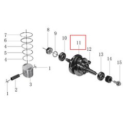 Geon X-Road 200cc főtengely