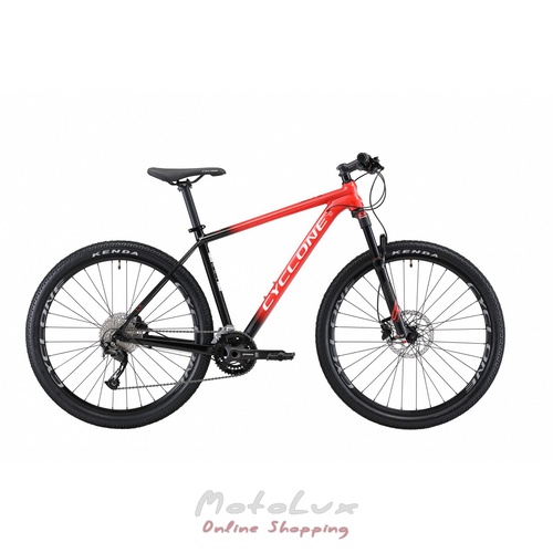 Cyclone LX Mountain Bike 27.5 Wheel 17 Frame Black with Red 2021