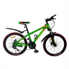 Spark Forester 2.0 Junior teen bicycle, 24-inch wheel, 13-inch frame, green