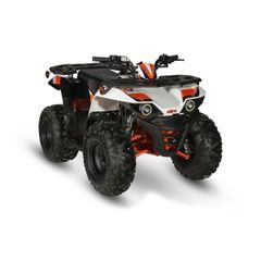 Квадроцикл детский Kayo Bull AU125, белый с оранжевым