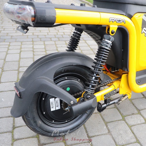 Two-wheel electric bicycle Fada Flit II Cargo, 500W, yellow