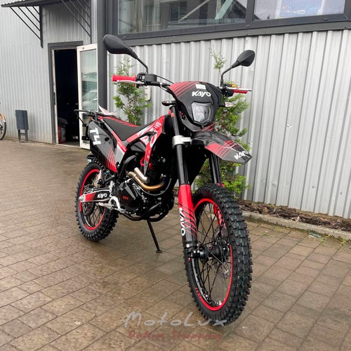 Kayo T4 300 Enduro Motocykel, čierna s červenou, 2024