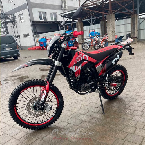 Kayo T4 300 Enduro Motocykel, čierna s červenou, 2024