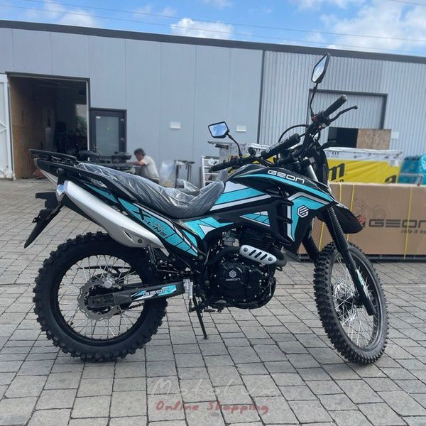 Мотоцикл ендуро Geon X-Line 250 21/18 Off-Road, чорний з бірюзовим