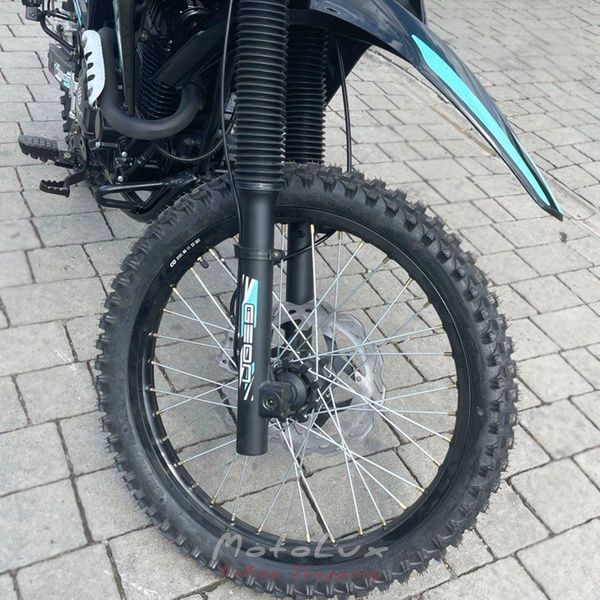 Мотоцикл ендуро Geon X-Line 250 21/18 Off-Road, чорний з бірюзовим