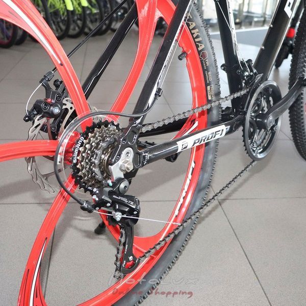 Mountain bike T26BLADE 26.1 W, kerekek 26, alum&iacute;nium v&aacute;z 17, Shimano 21SP, kazetta, alum&iacute;nium. DB, a bűv&eacute;sz. lemez, fekete-piros