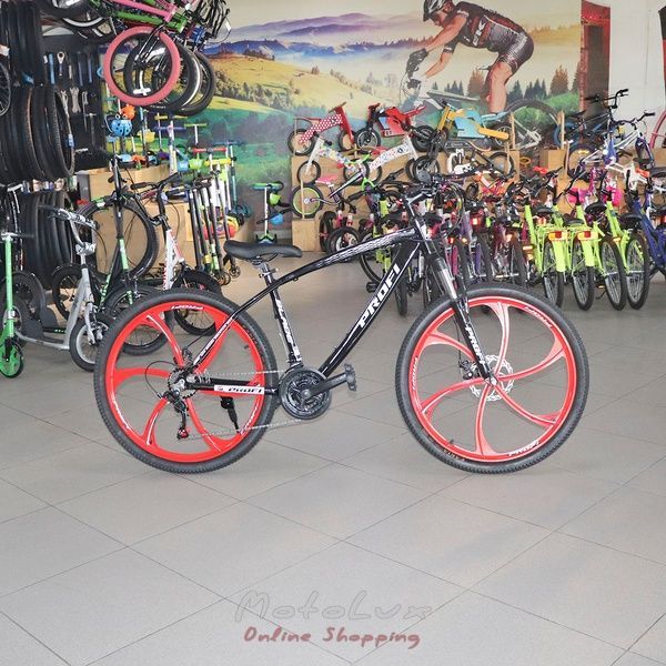 Mountain bike T26BLADE 26.1 W, kerekek 26, alum&iacute;nium v&aacute;z 17, Shimano 21SP, kazetta, alum&iacute;nium. DB, a bűv&eacute;sz. lemez, fekete-piros