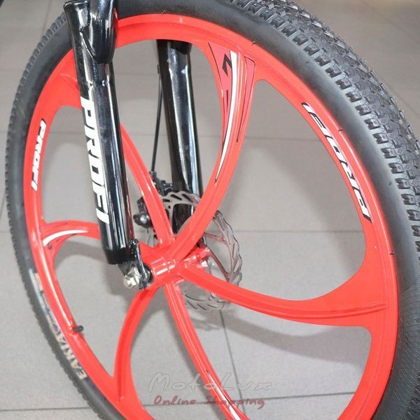 Mountain bike T26BLADE 26.1 W, kerekek 26, alum&iacute;nium v&aacute;z 17, Shimano 21SP, kazetta, alum&iacute;nium. DB, a bűv&eacute;sz. lemez, fekete-piros