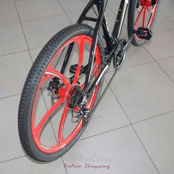 Mountain bike T26BLADE 26.1 W, kerekek 26, alum&iacute;nium v&aacute;z 17, Shimano 21SP, kazetta, alum&iacute;nium. DB, a bűv&eacute;sz. lemez, fekete-piros