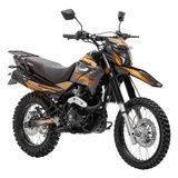 Мотоцикл ендуро GEON X-Road Light 250, чорний з помаранчевим
