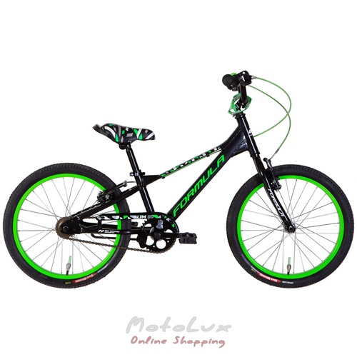 Children's bicycle Formula 20 Slim, frame 10, AL, black n green, 2022