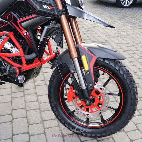 Motocykel SPARK SP300T 2, čierna s červenou