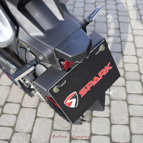 Motorcycle SPARK SP300T 2, black and chervonym