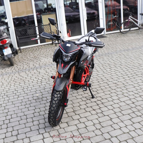 Motocykel SPARK SP300T 2, čierna s červenou