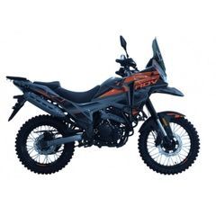 Challenge ADV250 adventure touring motorcycle, grey with orange