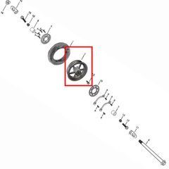 Wheel, light alloy back (motard) + an adapter on a star 2,75* 12 (BSE) for the X-Ride motorcycle
