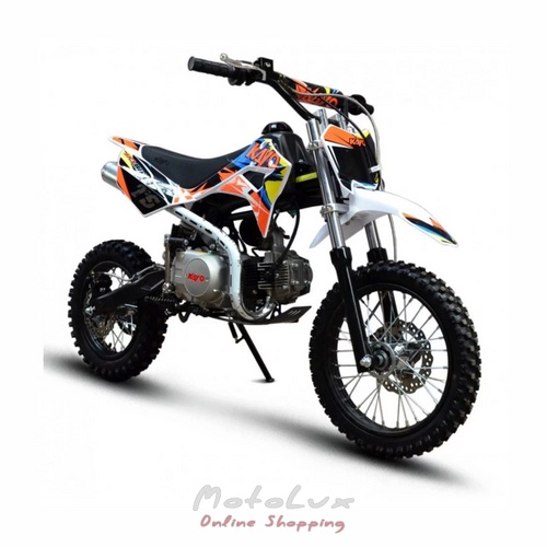 Kayo TSD110 motorcycle, black with orange, 2024