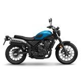 Мотоцикл скрамблер Honda CL500, синій