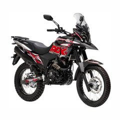 Geon ADX 250 touring motorcycle, black with red, 2024