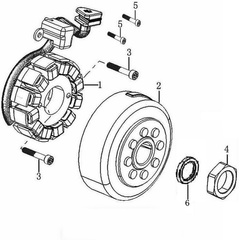 M14 × 1.5 generátor anya Dakar 250-4V motorkerékpárra