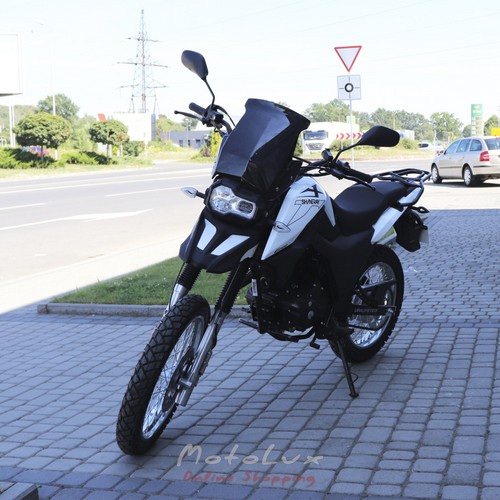 Мотоцикл Shineray XY200GY-9A X-Trail, чорний з білим, 2024