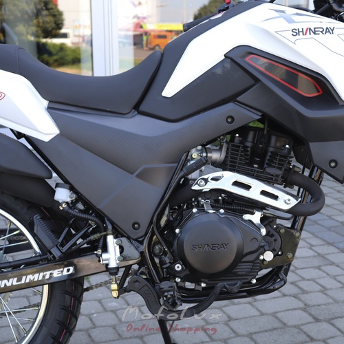 Motocykel Shineray XY200GY-9A X-Trail, čierny s bielym, 2024