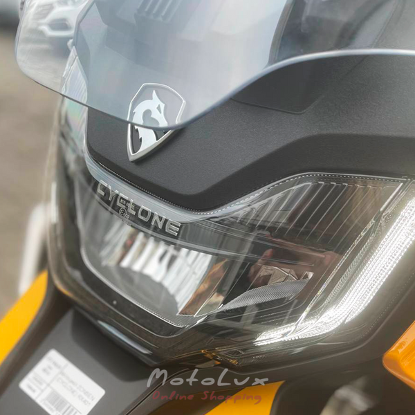 Zonsen Cyclon RX401 motorcycle, gray with yellow