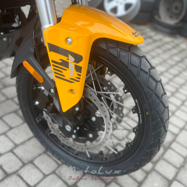 Zonsen Cyclon RX401 motorcycle, gray with yellow