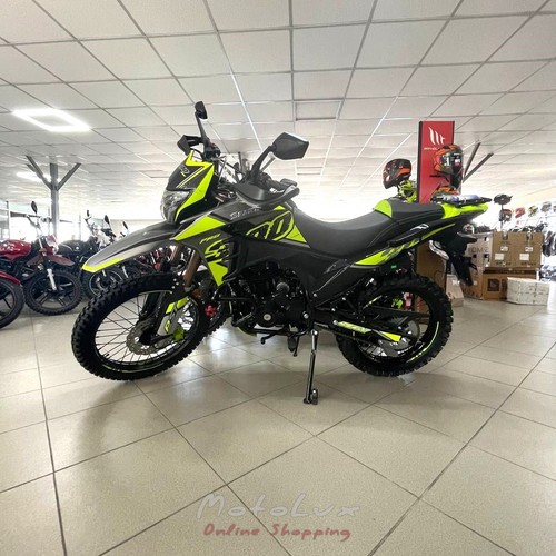 Enduro motorcycle Sparta SD300, black with green, 2024